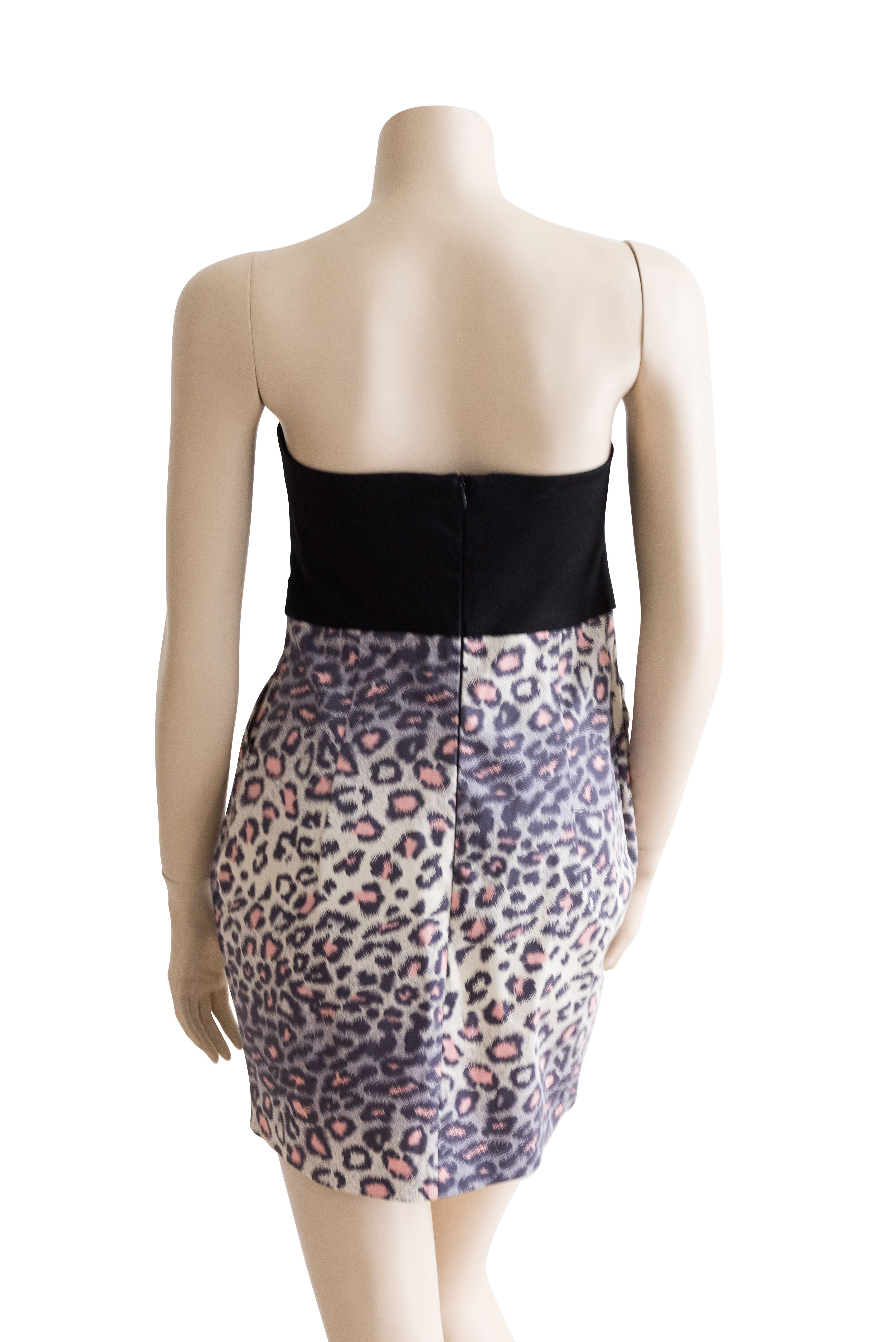 Sheike Animal Print and Black Strapless Dress New with Tags - Size 10 | eBay